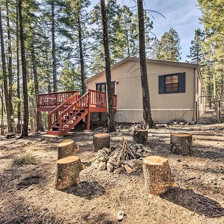 Relaxing Lincoln Forest Retreat With Wraparound Deck